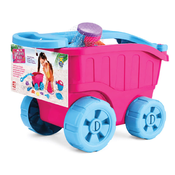 Pull Along Beach Trolley - Pink 2