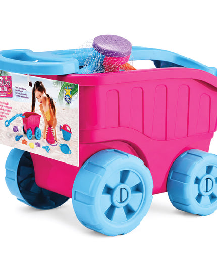 Pull Along Beach Trolley - Pink 4