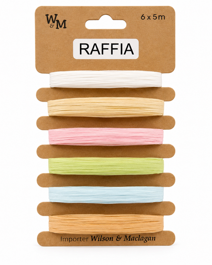 Raffia Pastel Colours 6 x 5m