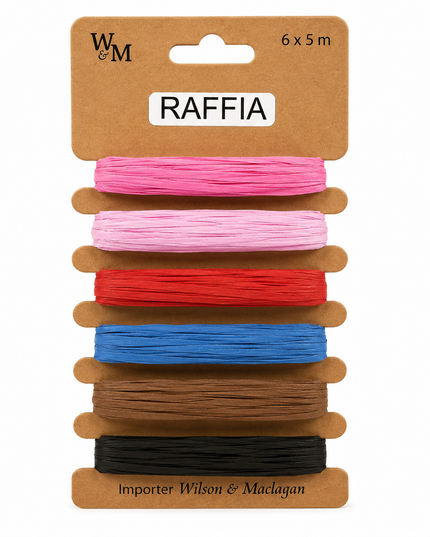 Raffia Primary Colours 6 x 5m