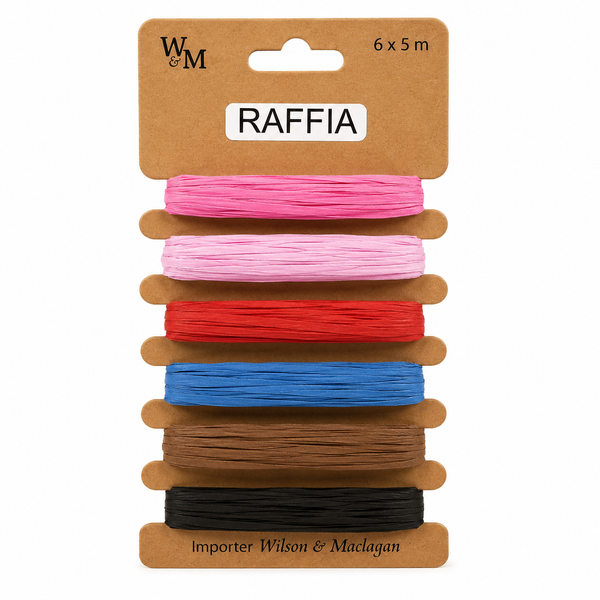 Raffia Primary Colours 6 x 5m