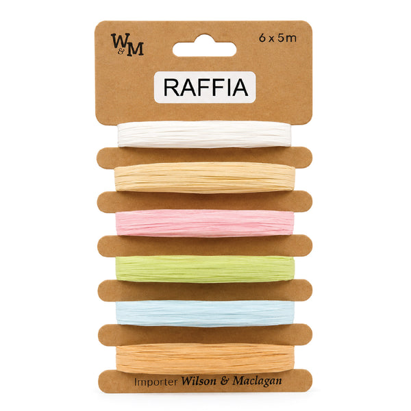 Raffia Pastel Colours 6 x 5m 1