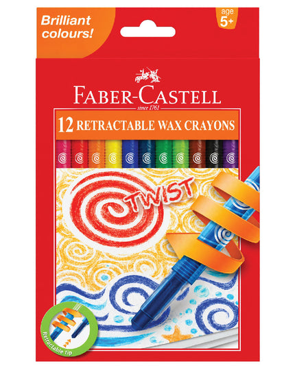 Retractable Wax Crayons 12's - Faber Castell 1