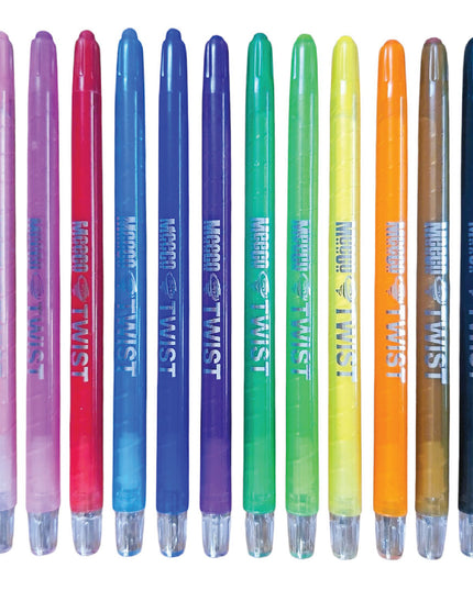 Retractable Wax Crayons 12's - Meeco 4
