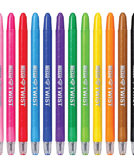 Retractable Wax Crayons 12's - Meeco 5