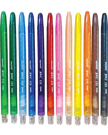 Retractable Wax Crayons 12's - Monami 4