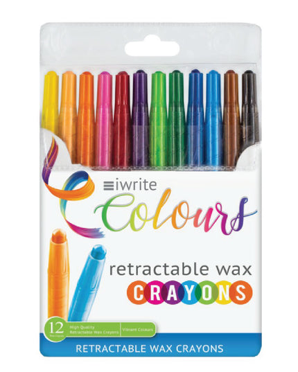 Retractable Wax Crayons 12's - iWrite 1