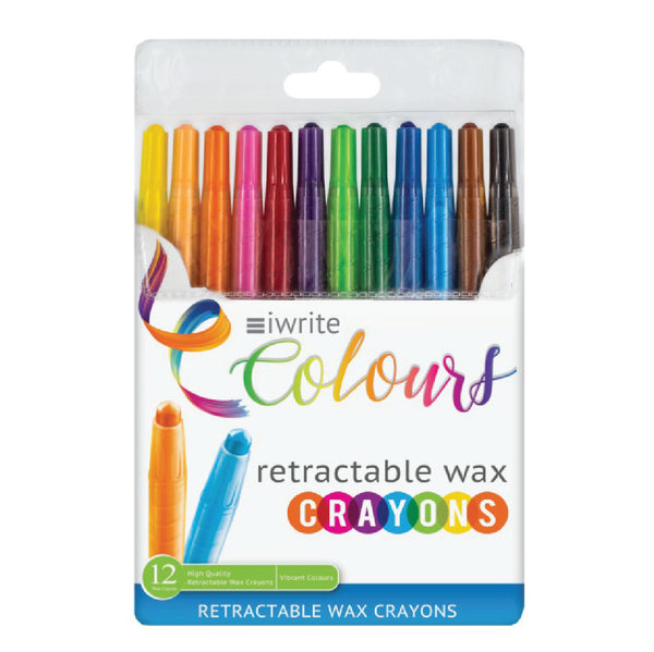 Retractable Wax Crayons 12's - iWrite 1