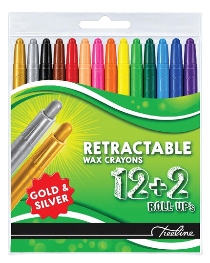 Retractable Wax Crayons Treeline - 12 + 2 piece 2