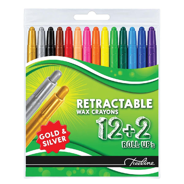 Retractable Wax Crayons Treeline - 12 + 2 piece 2