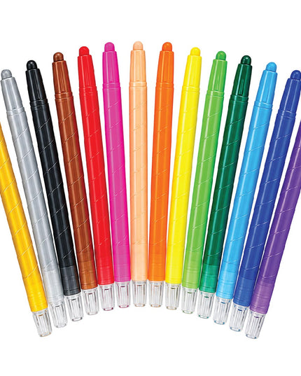Retractable Wax Crayons Treeline - 12 + 2 piece 4