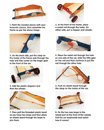 Science Kit - Elastic Driven Vehicle 8