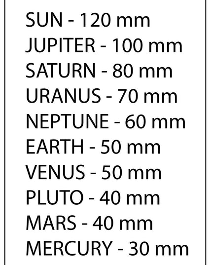 Solar System Kit Deluxe Project 10 per pack Contents 1