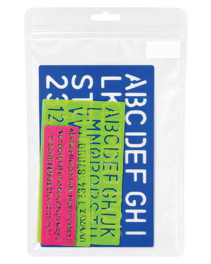 Stencil - Plastic Alphabet - Set Of 4 2
