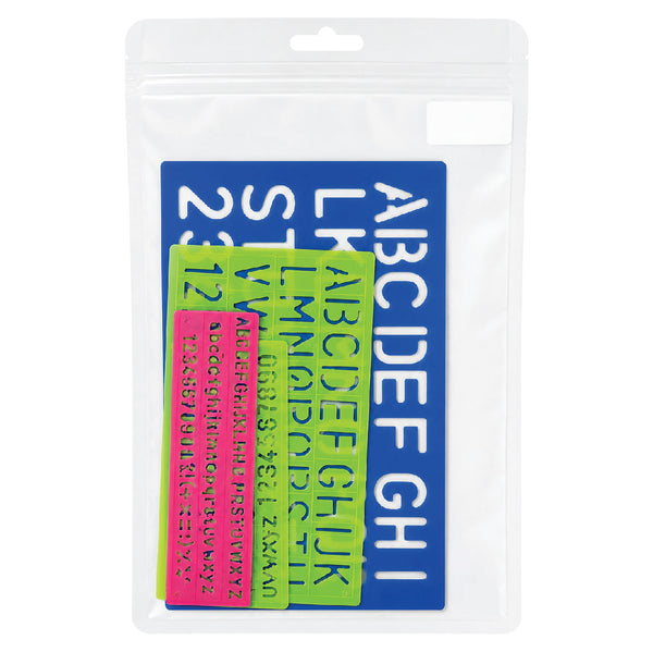 Stencil - Plastic Alphabet - Set Of 4 2