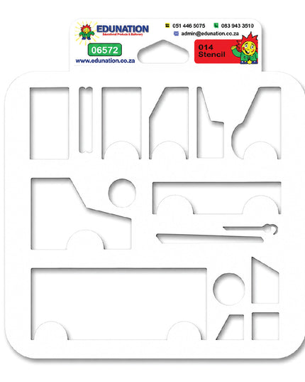 Stencil 16x16cm - 014 Car Shapes 1