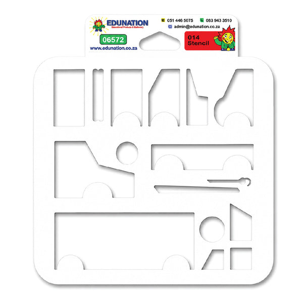 Stencil 16x16cm - 014 Car Shapes 1