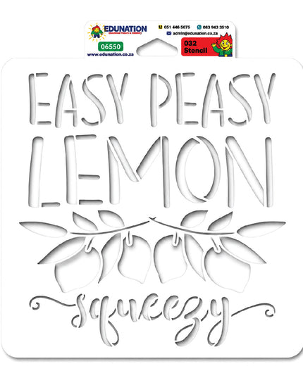 Stencil 30x30cm - 032 Easy Peasy 2