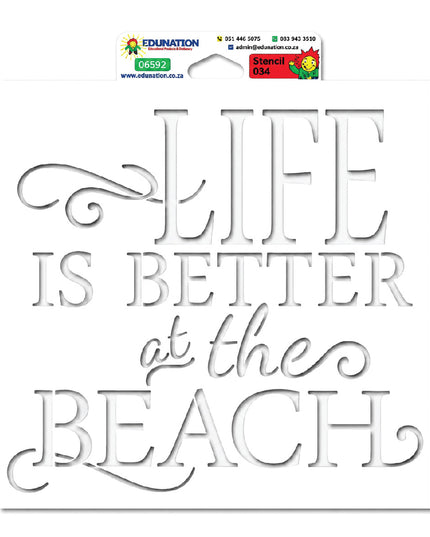 Stencil 30x30cm - 034 Life is Better 2