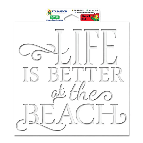 Stencil 30x30cm - 034 Life is Better 2