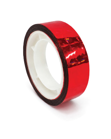 Stick Tape - Printed Metallic - 10mm x 10cm - Red