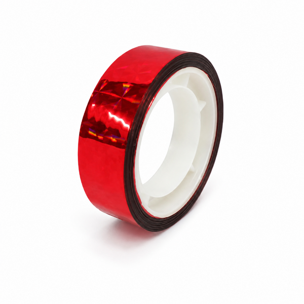 Stick Tape PRINTED - METALLIC 10mm x 10cm - Red
