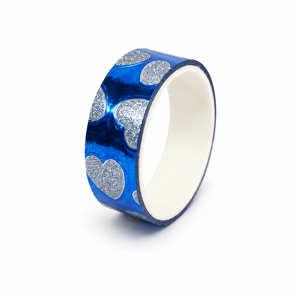 Stick Tape PRINTED - METALLIC 15mm x 3m - Blue