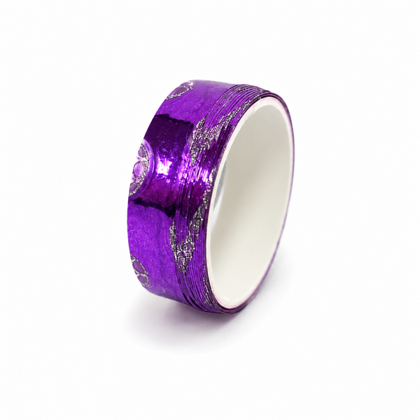 Stick Tape PRINTED - METALLIC 15mm x 3m - Purple