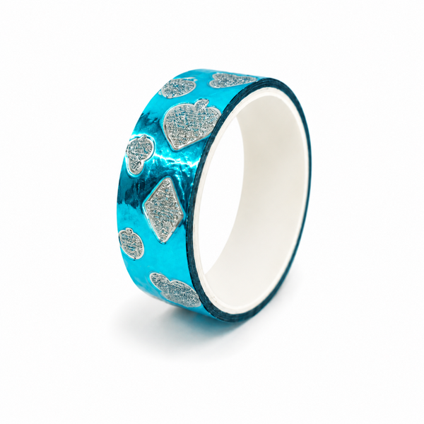 Stick Tape PRINTED - METALLIC 15mm x 3m - Turquoise