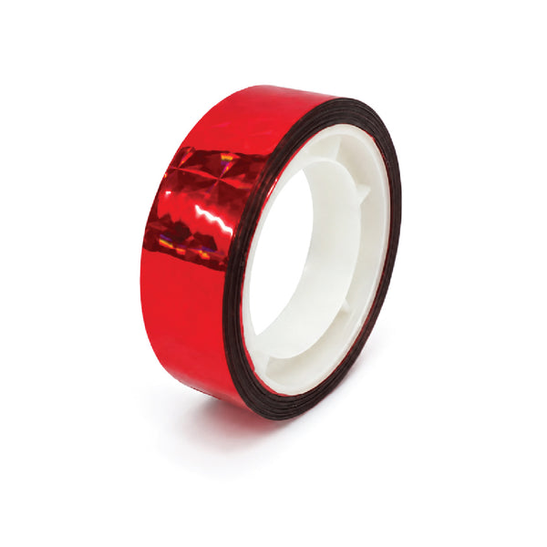 Stick Tape PRINTED - METALLIC 10mm x 10cm - Red 1