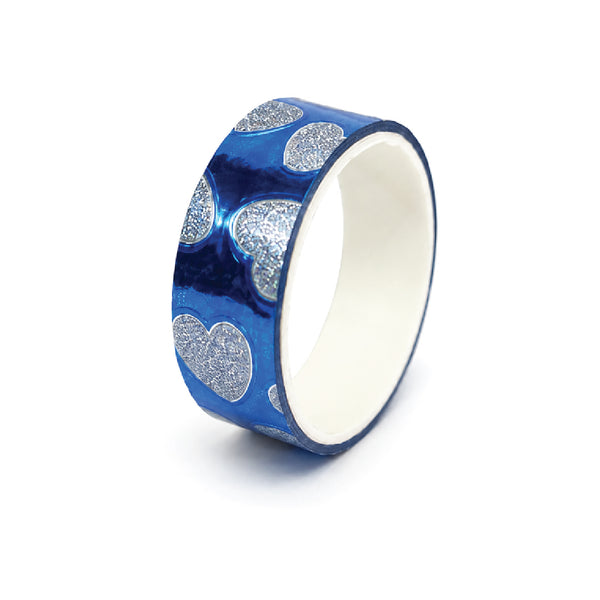 Stick Tape PRINTED - METALLIC 15mm x 3m Blue 1