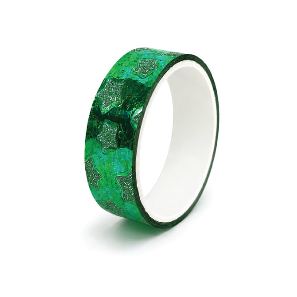 Stick Tape PRINTED - METALLIC 15mm x 3m Green 1