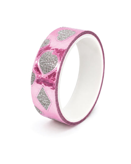 Stick Tape PRINTED - METALLIC 15mm x 3m Light Pink 1