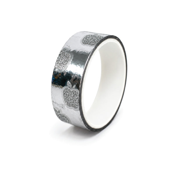 Stick Tape PRINTED - METALLIC 15mm x 3m Silver 1