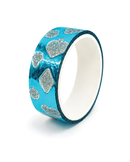 Stick Tape PRINTED - METALLIC 15mm x 3m Turquoise 1