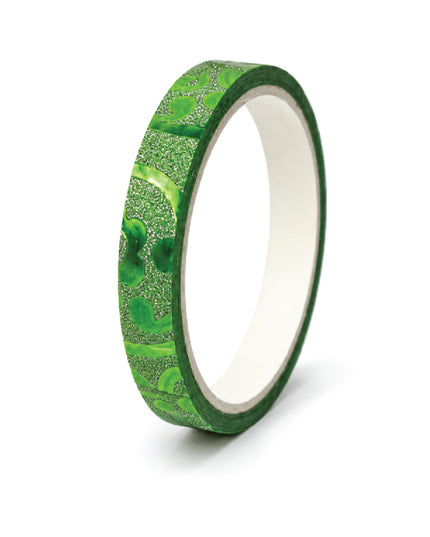 Stick Tape PRINTED - METALLIC 7mm x 5m Roll-Green 1