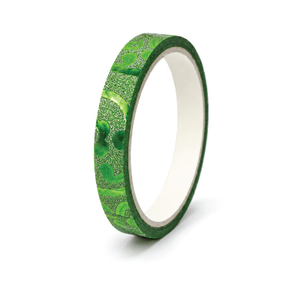 Stick Tape PRINTED - METALLIC 7mm x 5m Roll-Green 1