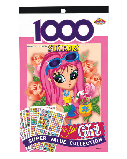 Sticker Book - 1000 Stickers Super Value - Cute Girl 1