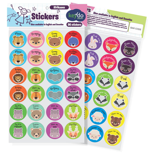 Teachers Stickers -Afrikaans - Animals