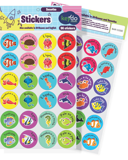 Teachers Stickers - Sesotho - Ocean Animals