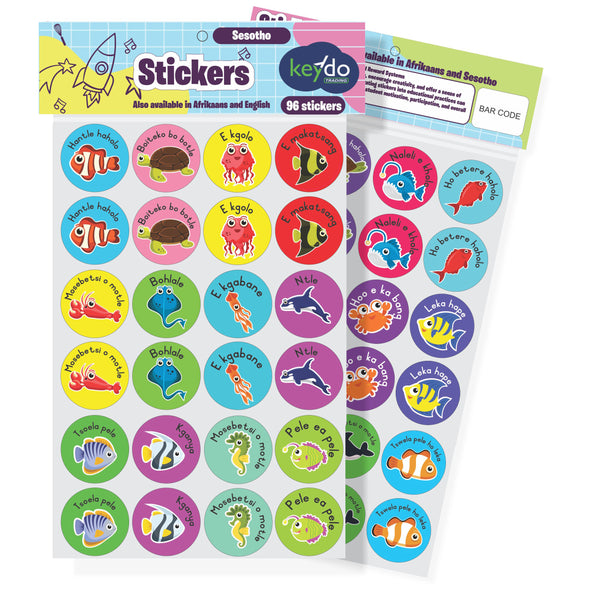Teachers Stickers - Sesotho - Ocean Animals