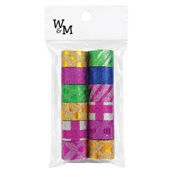 Tape Sticky Printed Metallic 10mm x 80cm 12 Piece 1