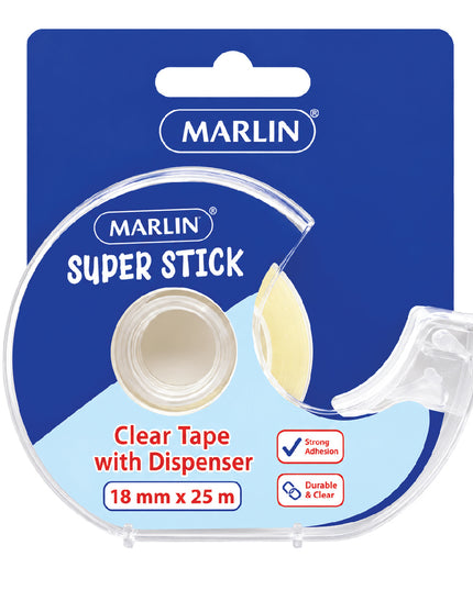 Tape Super Stick Clear Tape Dispenser - Marlin 2