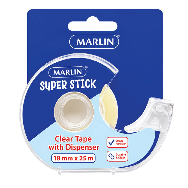 Tape Super Stick Clear Tape Dispenser - Marlin 2