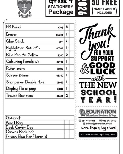 Tjokkies Grade 4 2026
