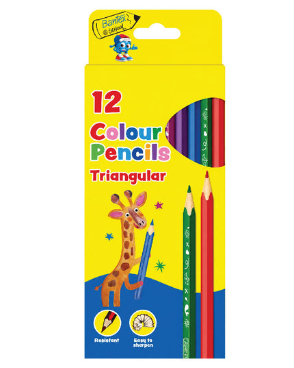 Triangular Colour Pencils 12's - Bantex 2