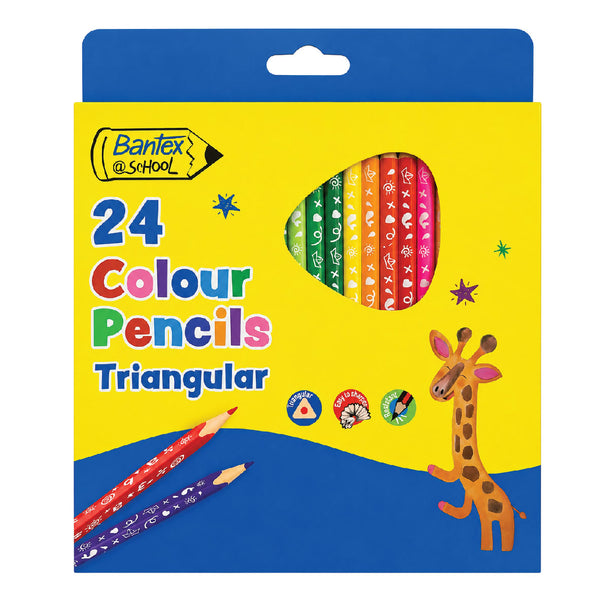 Triangular Colour Pencils 24's - Bantex 2