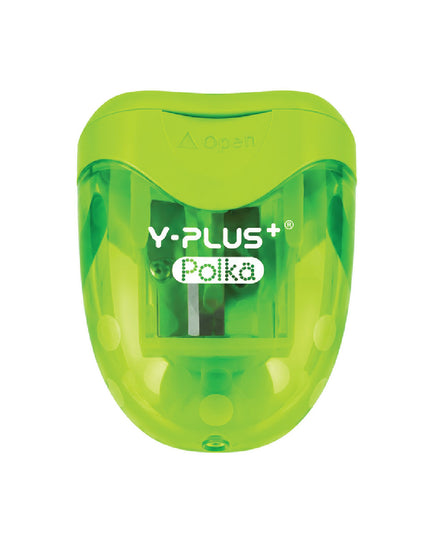 Two Hole Sharpener With Container Polka 9