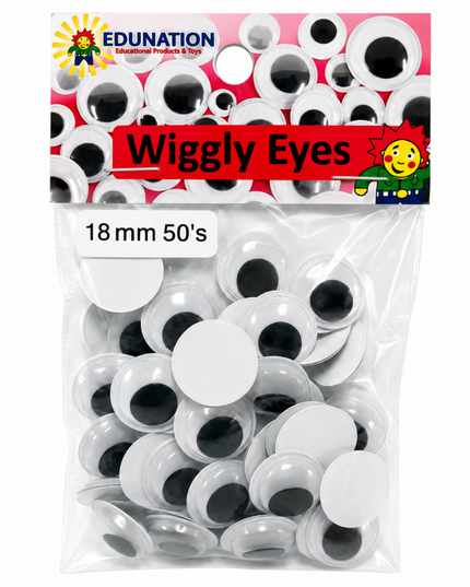 Wiggly Eyes 18mm 50's