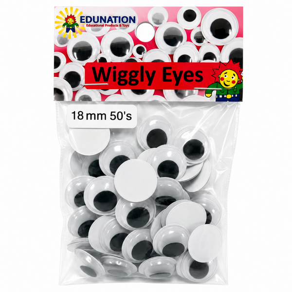 Wiggly Eyes 18mm 50's